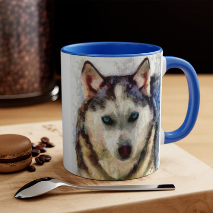 Siberian Husky 'Sacha' Accent Coffee Mug, 11oz