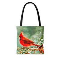 Winter Cardinal Tote Bag