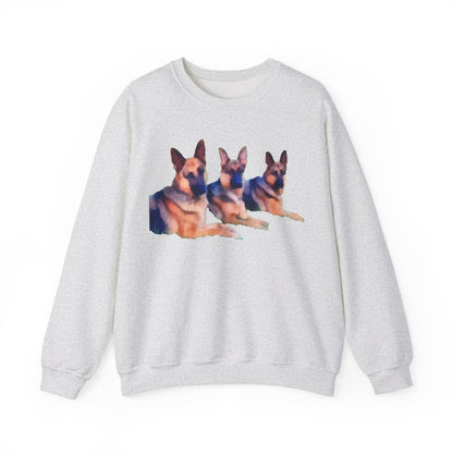 German Shepherd Trio Unisex 50/50 Crewneck Sweatshirt