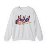 German Shepherd Trio Unisex 50/50 Crewneck Sweatshirt
