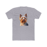 Silky Terrier - Men's Fitted Cotton Crew Tee