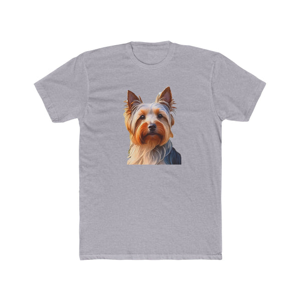 Silky Terrier - Men's Fitted Cotton Crew Tee