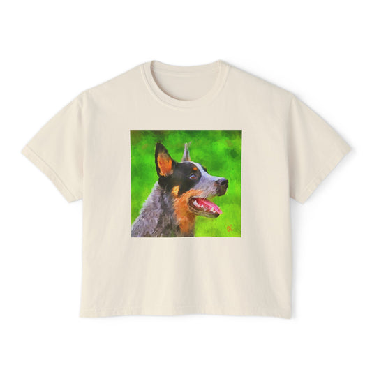 Australian Cattle Dog 'Blue Heeler' Women's Oversized Boxy Tee