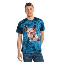 Basenji Unisex Cotton Tie-Dye Tee, Crystal