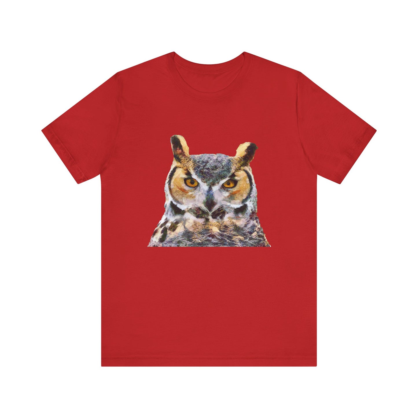 Great Horned Owl 'Hooty' - Unisex Jersey Short Sleeve Tee