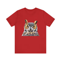 Great Horned Owl 'Hooty' - Unisex Jersey Short Sleeve Tee