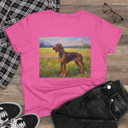 Plott Hound Women's Midweight Cotton Tee
