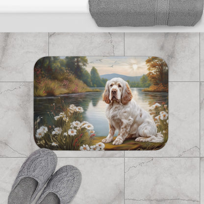 Clumber Spaniel Bathroom Rug Mat: A Touch of Love