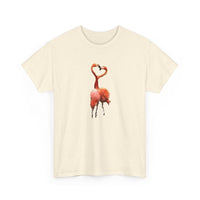 Flamingos - 'Love Birds'  Unisex Heavy Cotton Tee