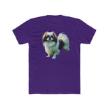 "Japanese Chin Painting - Men's Fitted Cotton Crew Tee"