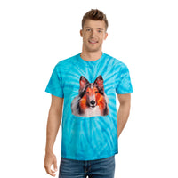 Collie - Rough Coated Unisex Tie-Dye Tee, Cyclone