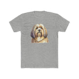 Lhasa Apso --  Men's Fitted Cotton Crew Tee