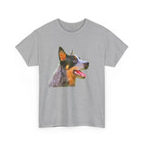 Blue Heeler - Australian Cattle Dog 'Percy' Unisex Heavy Cotton Tee