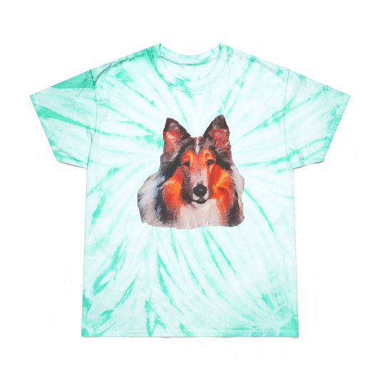 Collie - Rough Coated Unisex Tie-Dye Tee, Cyclone