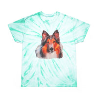Collie - Rough Coated Unisex Tie-Dye Tee, Cyclone