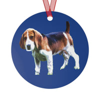 American Foxhound Metal Ornaments