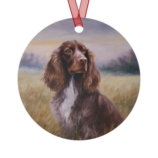 Field Spaniel Christmas Tree Metal Ornaments