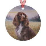 Field Spaniel Christmas Tree Metal Ornaments