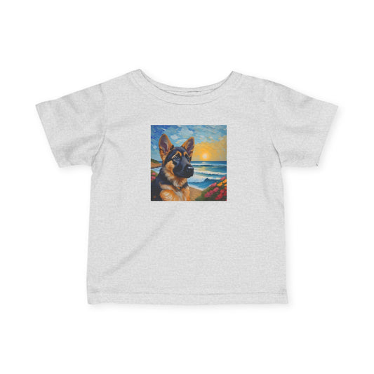 German Shepherd Puppy #2 - Infant Fine Jersey Tee