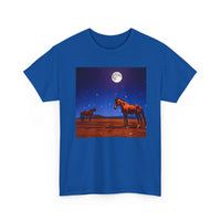 Horses in the Moonlight - Unisex Heavy Cotton Tee