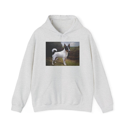 Japanese Terrrier  --  Vintage Inspired Dog Art Hooded Sweatshirt - Unisex 50/50