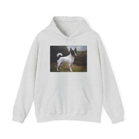 Japanese Terrrier  --  Vintage Inspired Dog Art Hooded Sweatshirt - Unisex 50/50