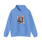 German Shepherd 'Hans' Unisex 50/50 Hoodie by DoggyLips™