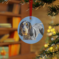 Bluetick Coonhound Christmas Tree  Metal Ornaments