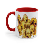 Golden Retriever Puppies - Ceramic Accent Coffee Mug, 11oz