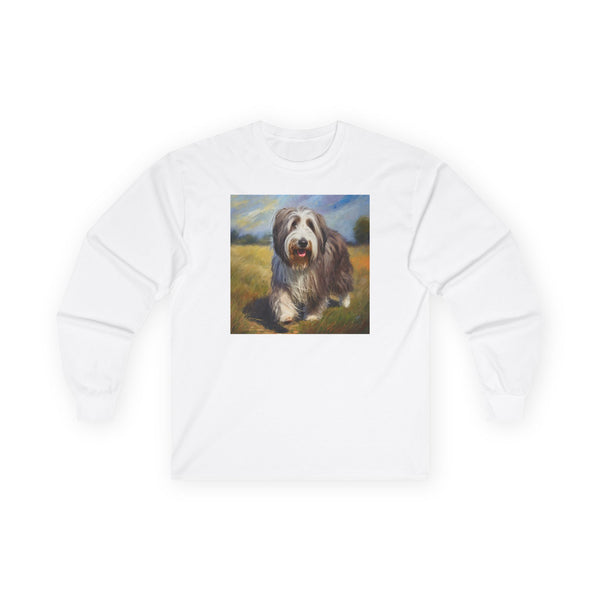 Bearded Collie Cotton Long Sleeve Tee