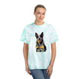 Blue Heeler - Australian Cattle Dog 'Bailey' Unisex Cotton Tie-Dye Tee, Cyclone