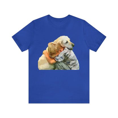 Yellow Labrador Retriever and Child - -  Classic Jersey Short Sleeve Tee