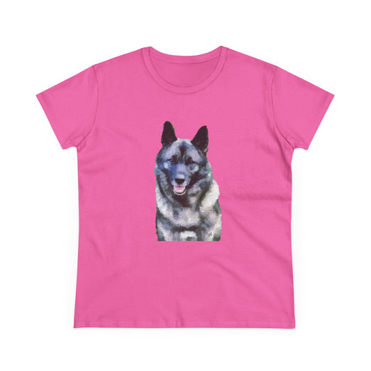 Norwegian Elkhound Women's Midweight Cotton Tee