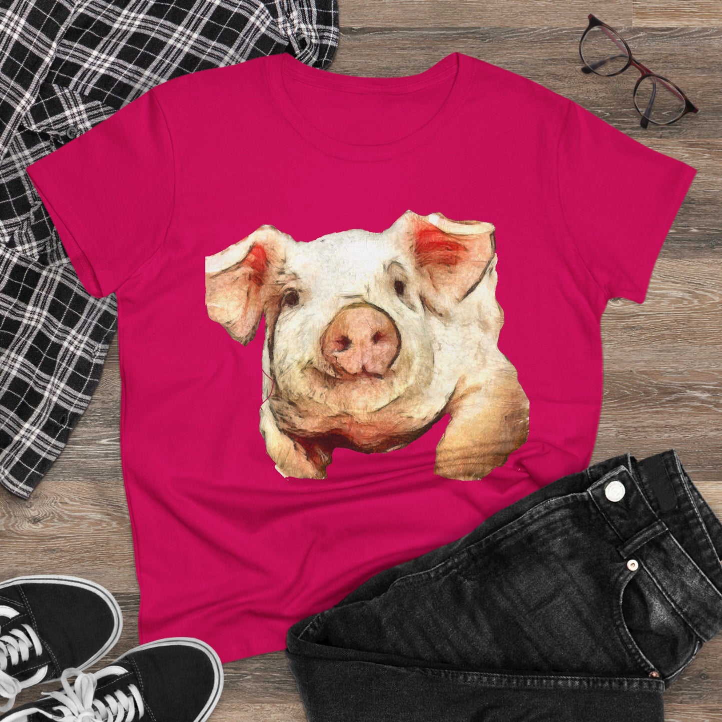 Pig 'Petunia' Women's Midweight Cotton Tee