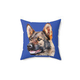 German Shepherd 'Hans'  -  Spun Polyester Throw Pillow