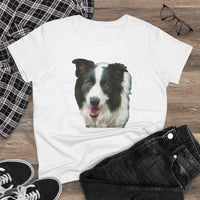 Border Collie '#2' Women's Midweight Cotton Tee