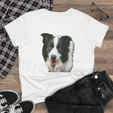 Border Collie '#2' Women's Midweight Cotton Tee