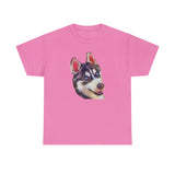 Siberian Husky 'Iditarod' Unisex Heavy Cotton Tee