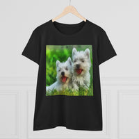 Westies - West Highland Terriers Women's Midweight Cotton Tee