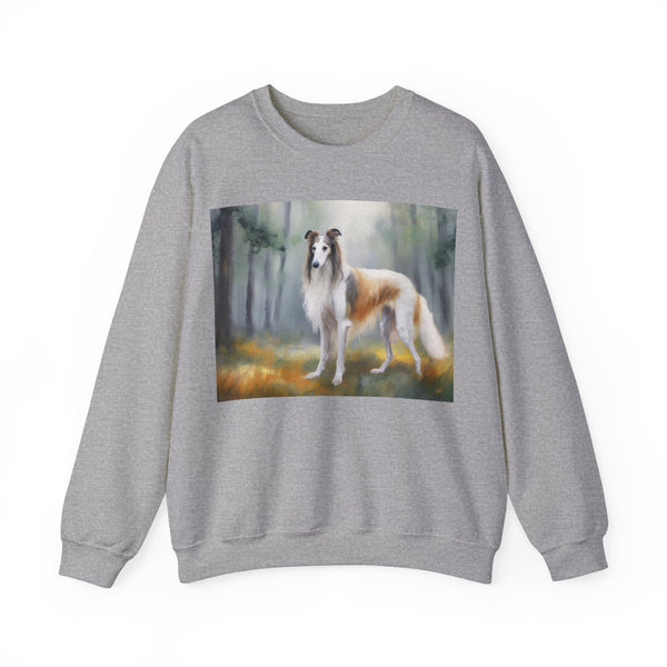 "Majestic Borzoi 'Russian Wolfhound' 50/50 Crewneck Sweatshirt"