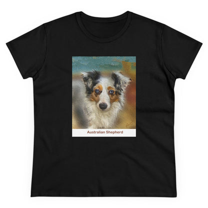 Australian Shepherd 'Zack' Women's Midweight Cotton Tee