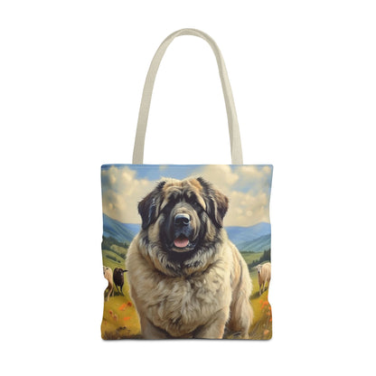 Caucasian Shepherd Dog Polyester Tote Bag (AOP)