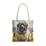 Caucasian Shepherd Dog Polyester Tote Bag (AOP)