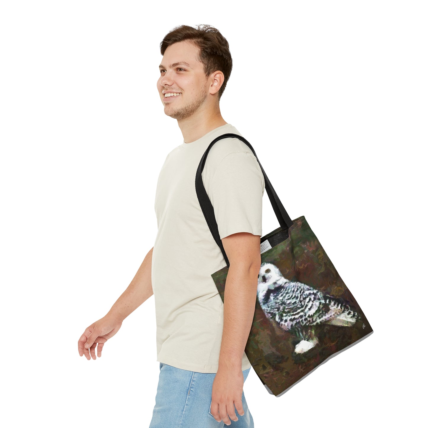 Snowy White Owl Tote Bag