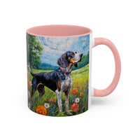 Bluetick Coonhound - Accent Ceramic Coffee Mug -- 2 Sizes