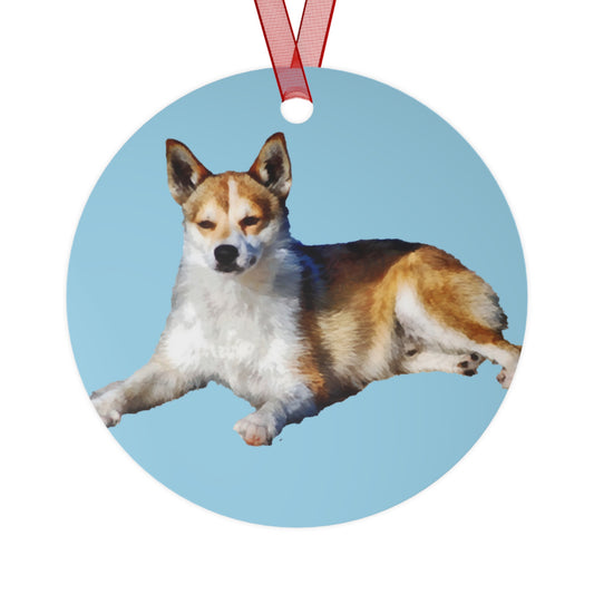 Norwegian Lundehund - Christmas Tree Metal Ornament