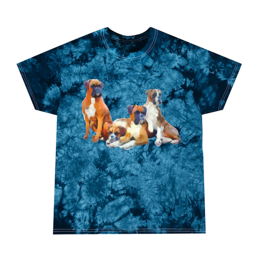 Boxer Quartet Unisex Cotton Tie-Dye Tee in Crystal
