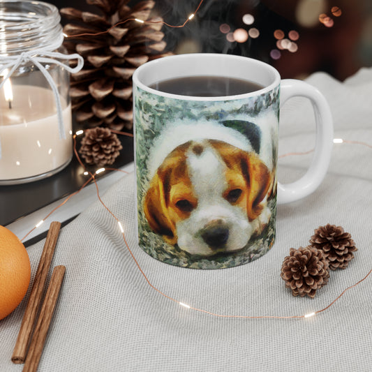 English Foxhound 'Sasha' Ceramic Mug 11oz