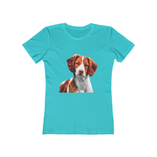 Brittany Spaniel 'Gunner' Women's Slim Fitted T-Shirt