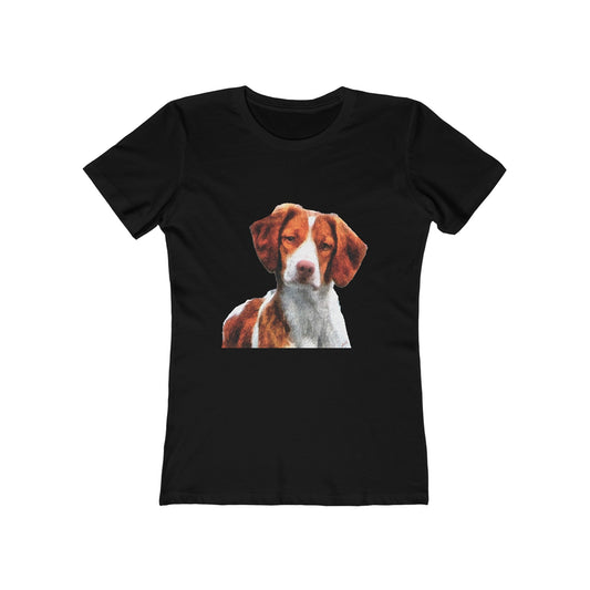 Brittany Spaniel 'Gunner' Women's Slim Fitted T-Shirt